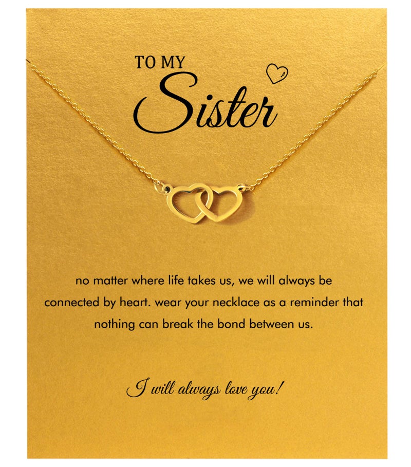 Baydurcan Sisters Gifts from Sister Sister Necklace for Women(Double Ring) - Image 1